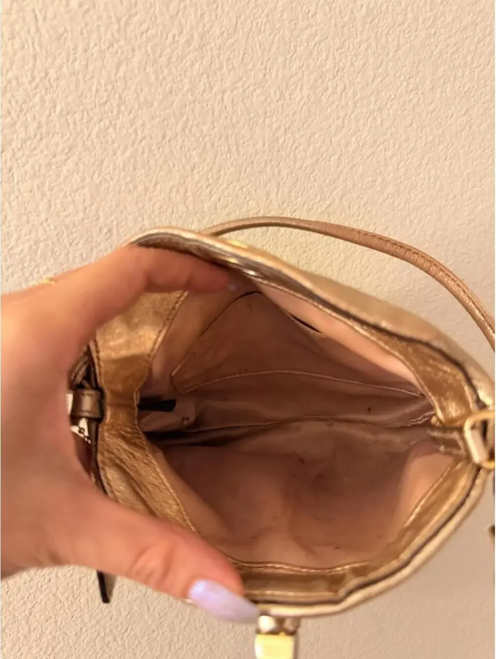 Vintage Rose Gold Coach Turnlock Wristlet